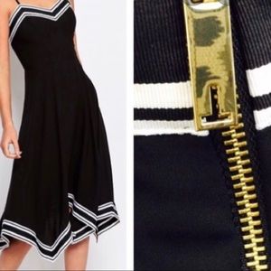 Ted Baker Black Dress with white chevron detail 3